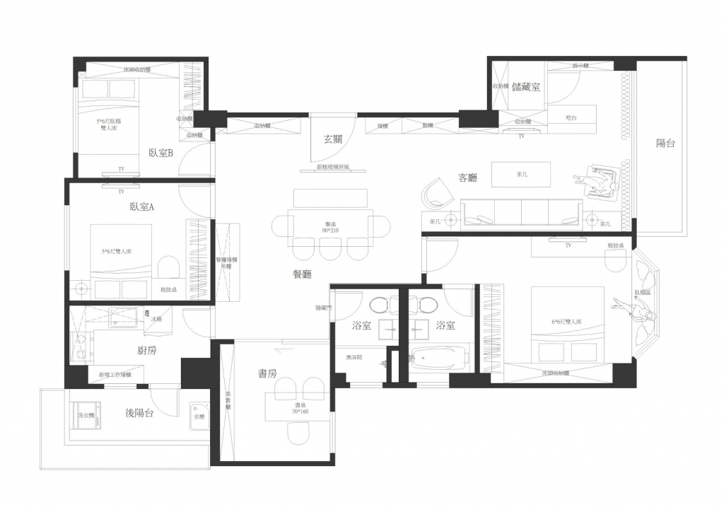 流暢穿透的空間 讓家更顯開闊大器-新北住宅設計/台北住家設計