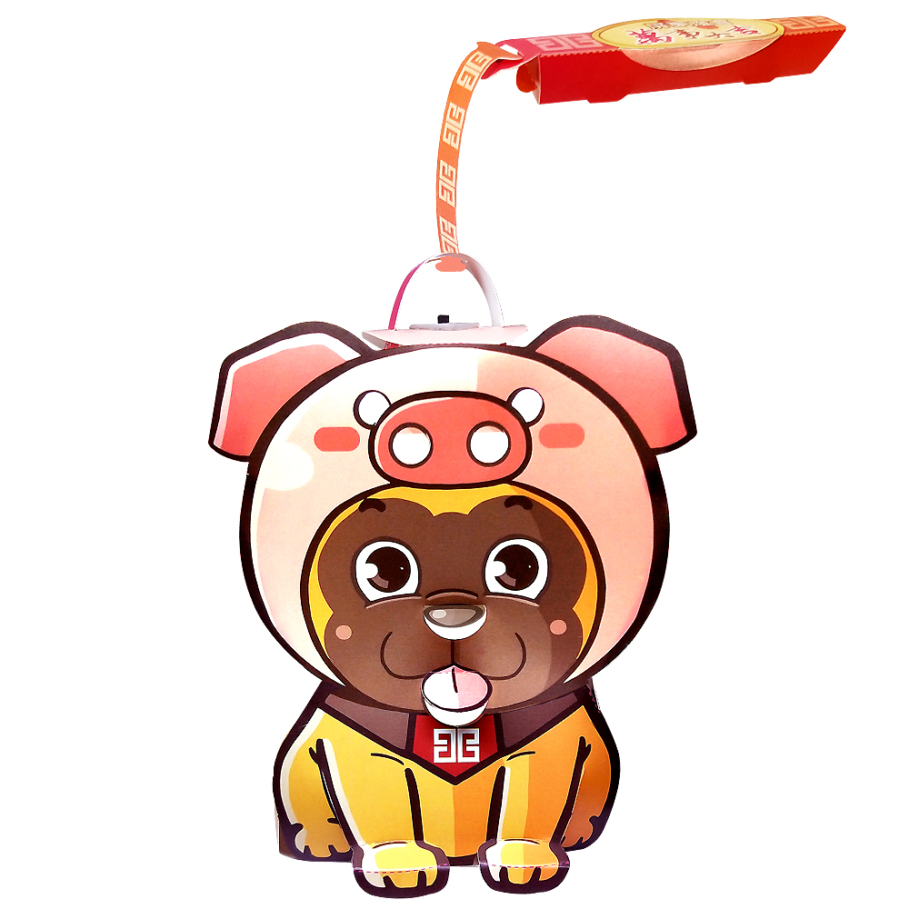 客製化-DIY摺紙燈籠-創意10《萬吉建設機構   吉祥物公仔〝 阿吉狗 〞》