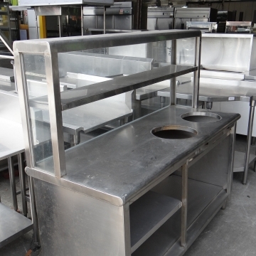 兩孔爐餐檯攤車