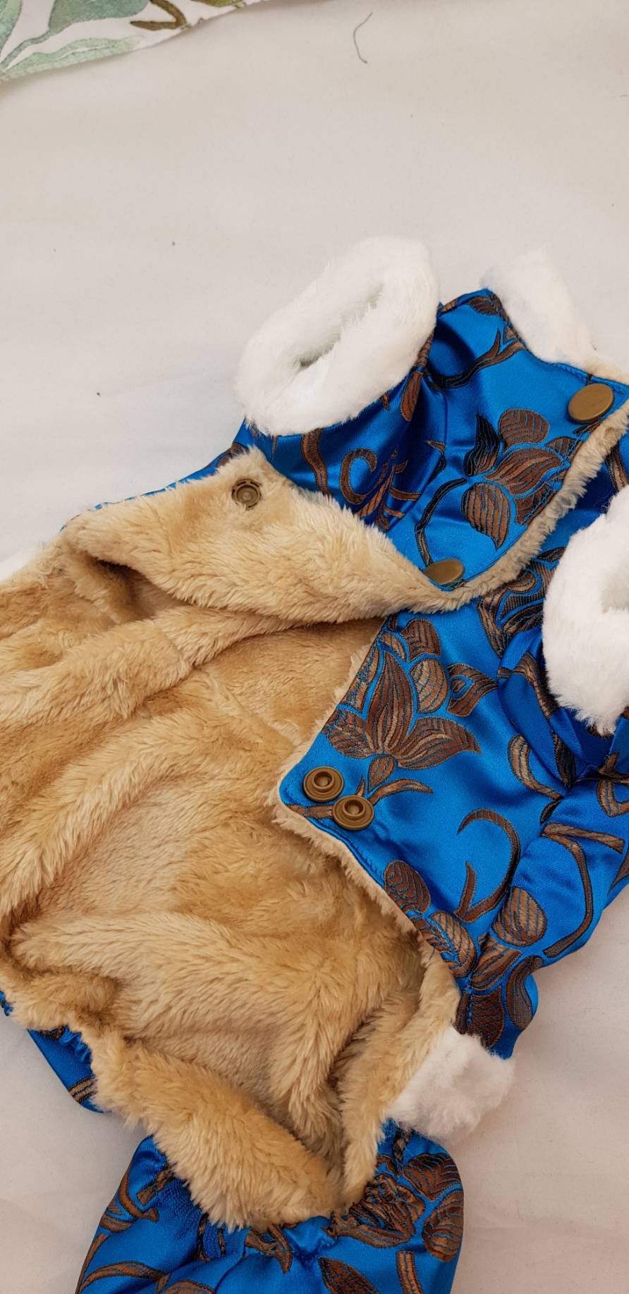 貓狗寵物服飾-四腳藍色唐裝