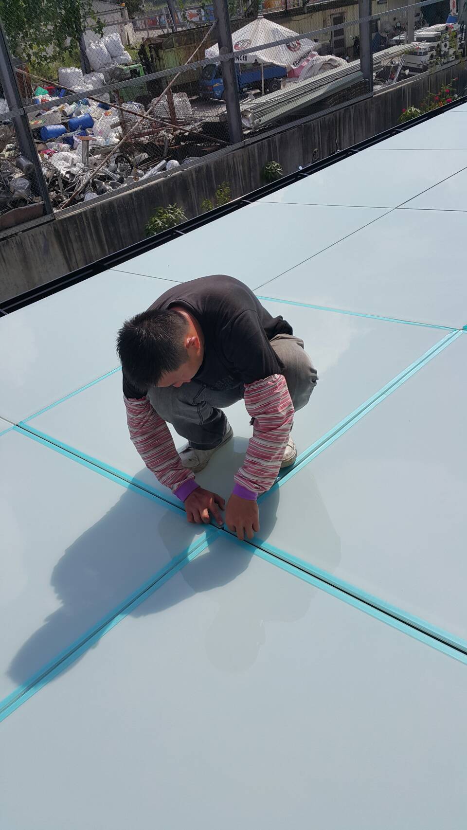 台中H型鋁鋼構採光罩-冠宇