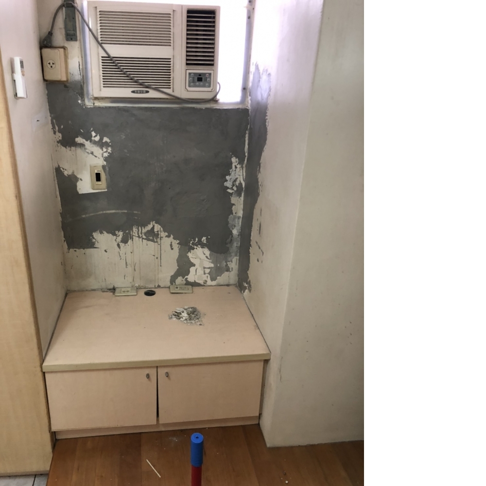 桃園高壓灌注打針止水含壁癌油漆復原冷氣窗下牆面下雨滲水