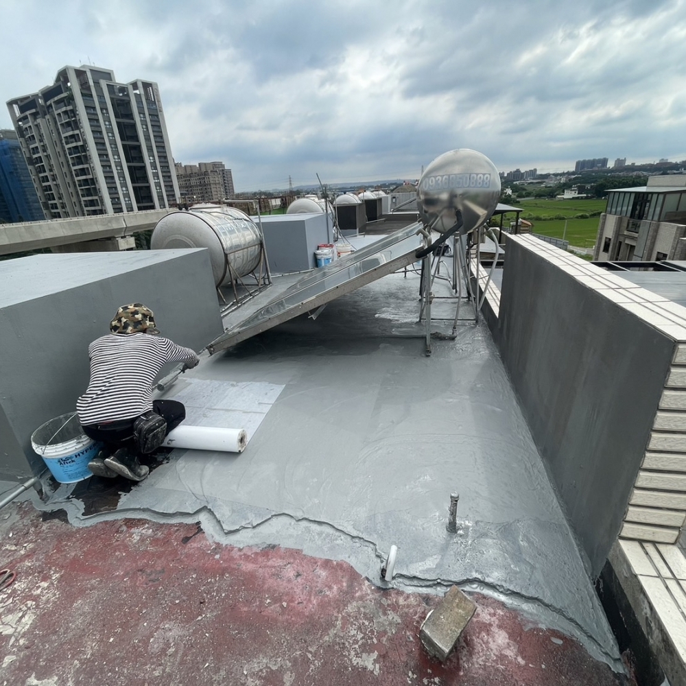 八德區2戶透天頂樓防水工程