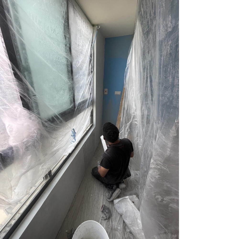 八德區窗戶漏水處打針作業 外牆奈米滲透透明防水塗料作業
