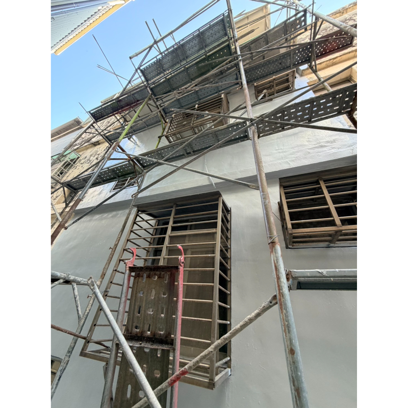 楊梅區頂樓 後外牆鷹架防水工程