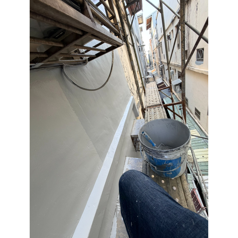 楊梅區頂樓 後外牆鷹架防水工程