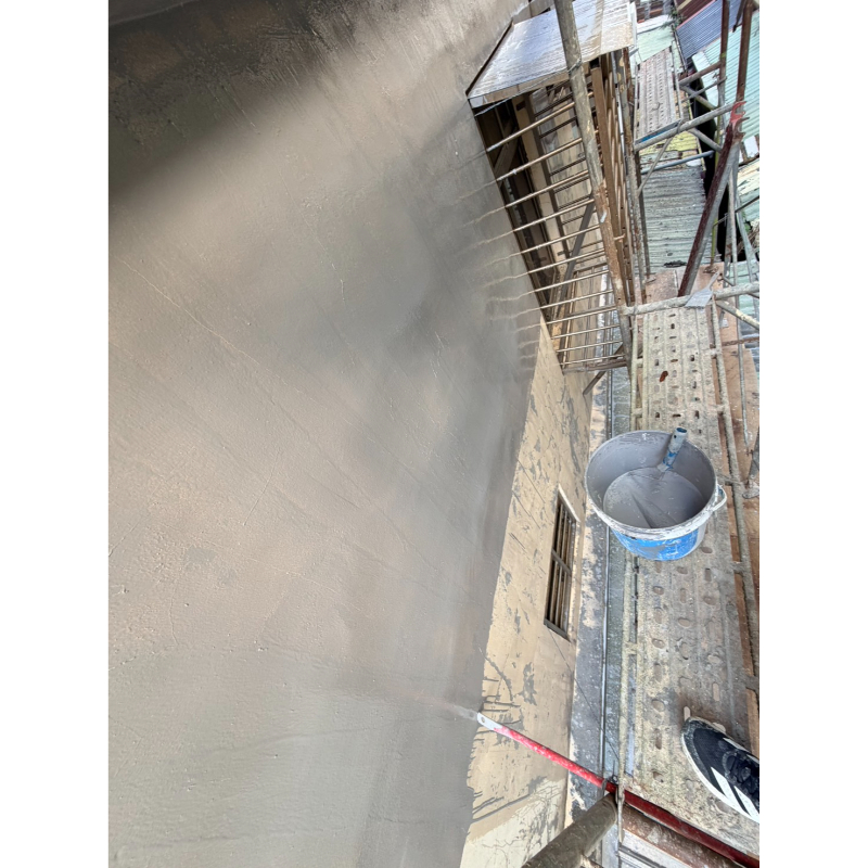 楊梅區頂樓 後外牆鷹架防水工程