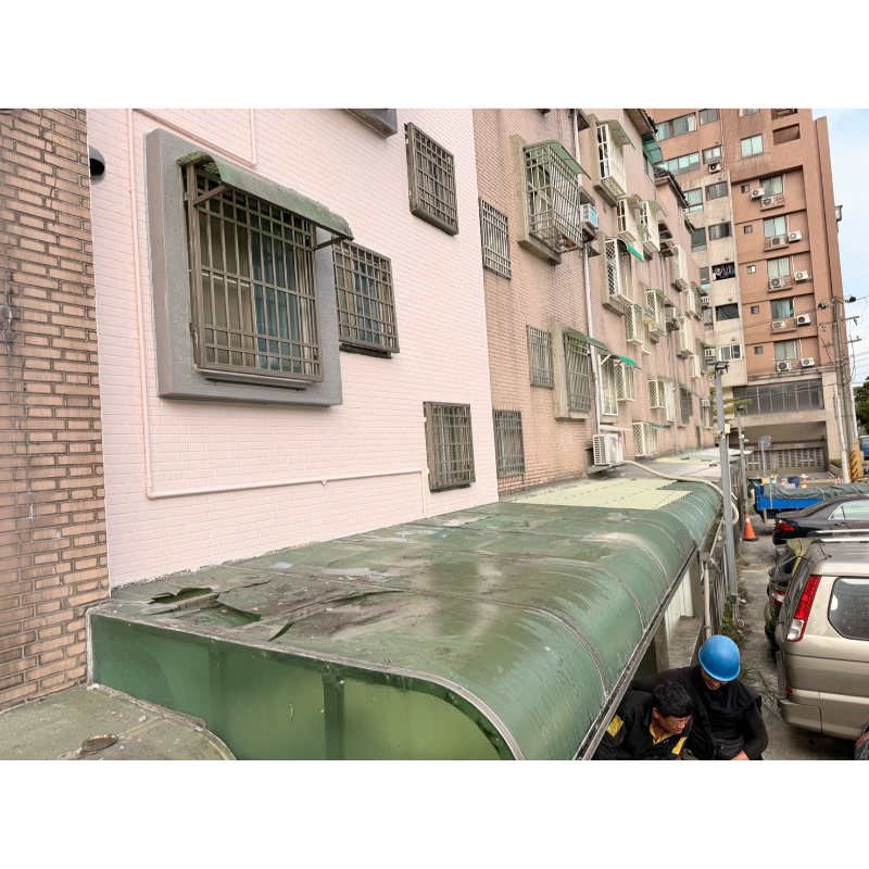 桃園區後外牆鷹架防水工程