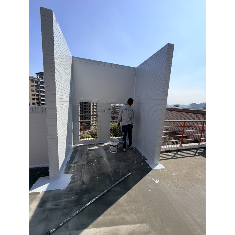 中壢區2棟頂樓油性pu防水工程