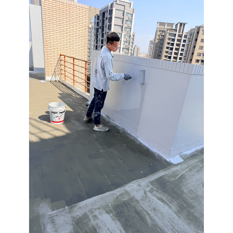 中壢區2棟頂樓油性pu防水工程