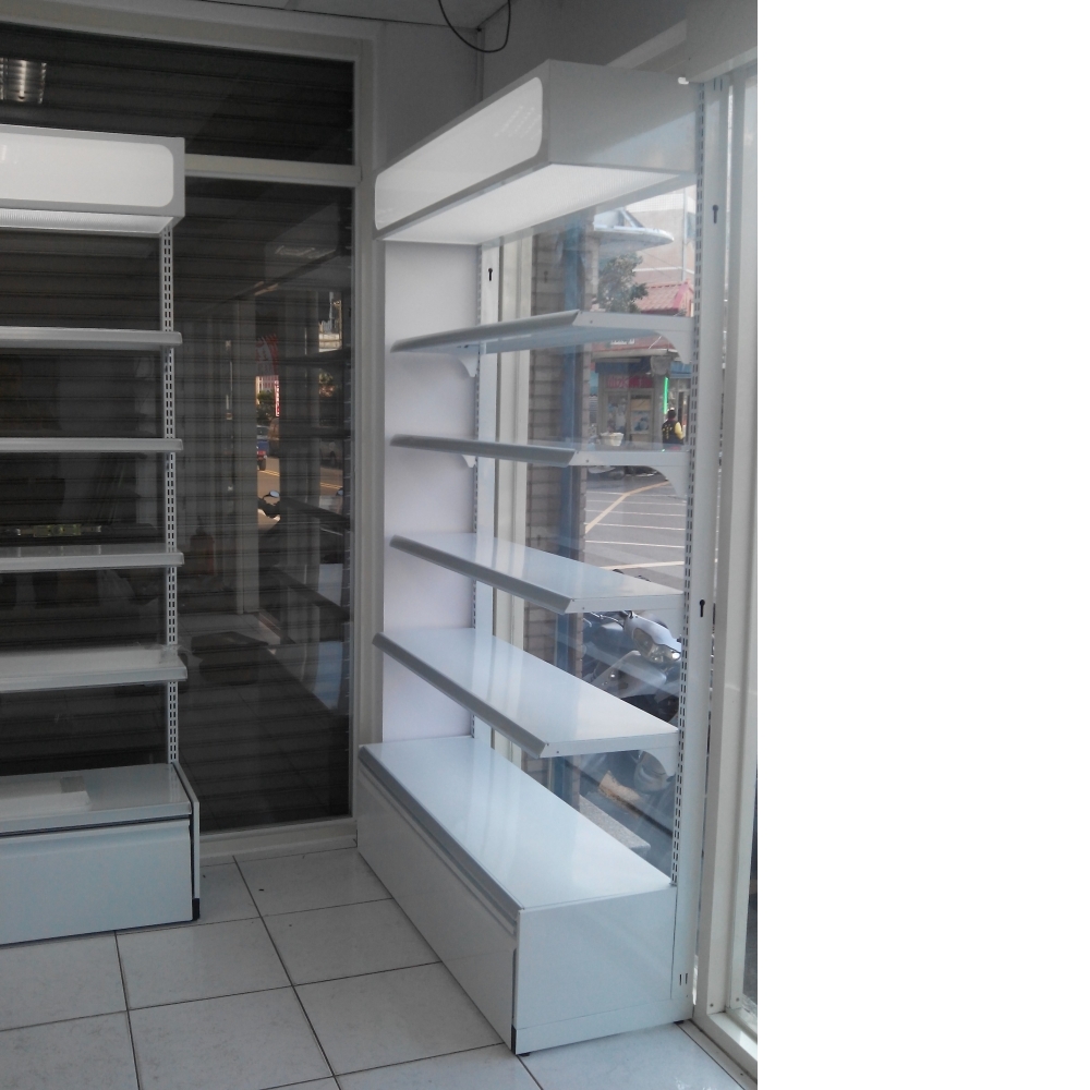 玻璃架+燈箱+抽屜