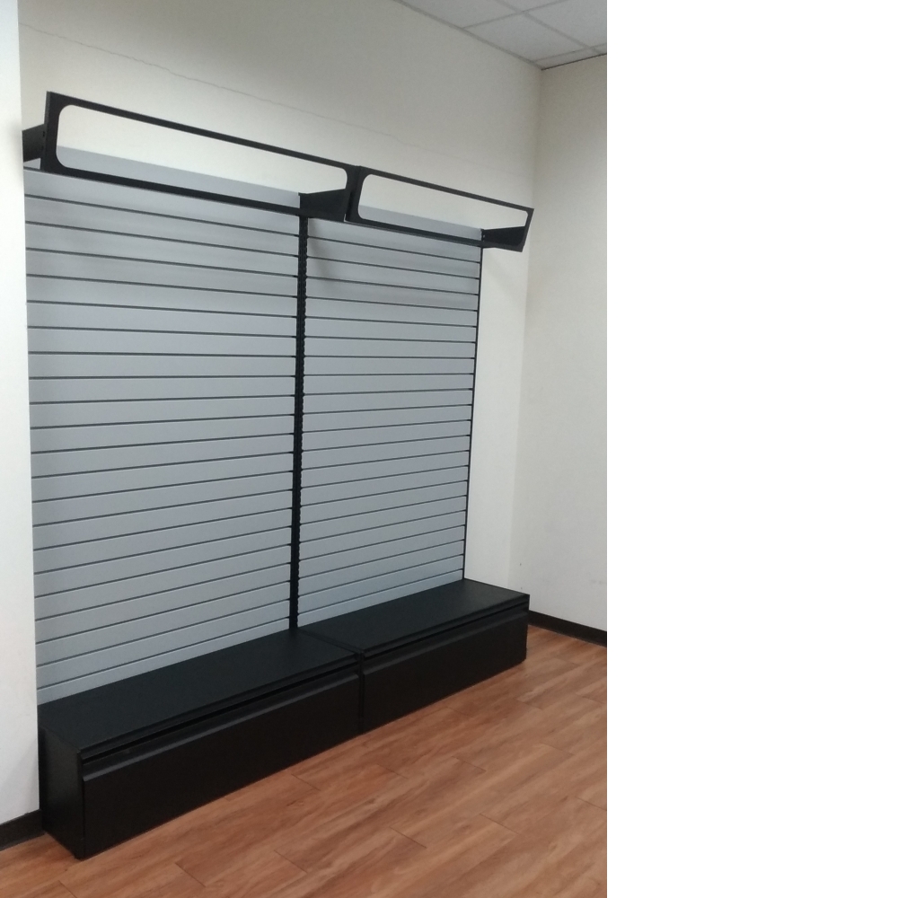 槽板架+燈箱+抽屜