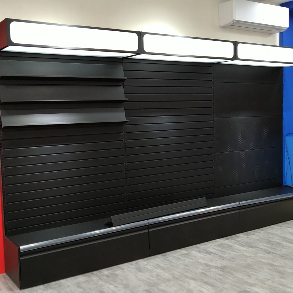 槽板架+燈箱+抽屜