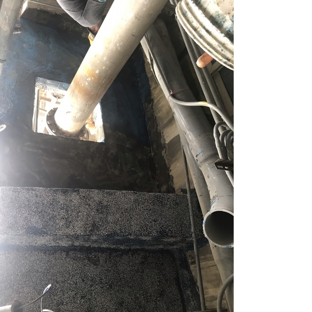 桃園觀音中華化工廠_碳纖維完成_1比2水泥粉光_屋頂水泥補平完成