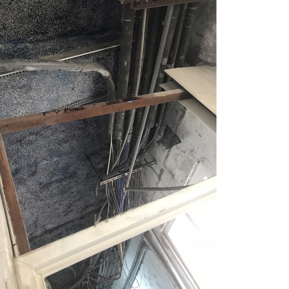 桃園觀音中華化工廠_碳纖維完成_1比2水泥粉光_屋頂水泥補平完成