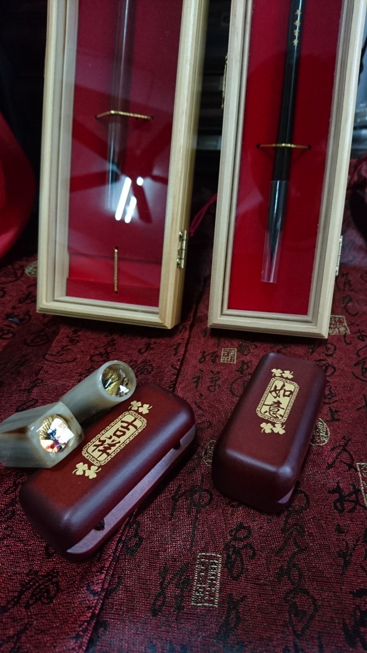 肚臍章、胎毛筆組