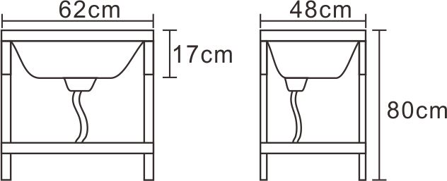 S 單槽陽洗台之粉體腳架-貨號:F-008L