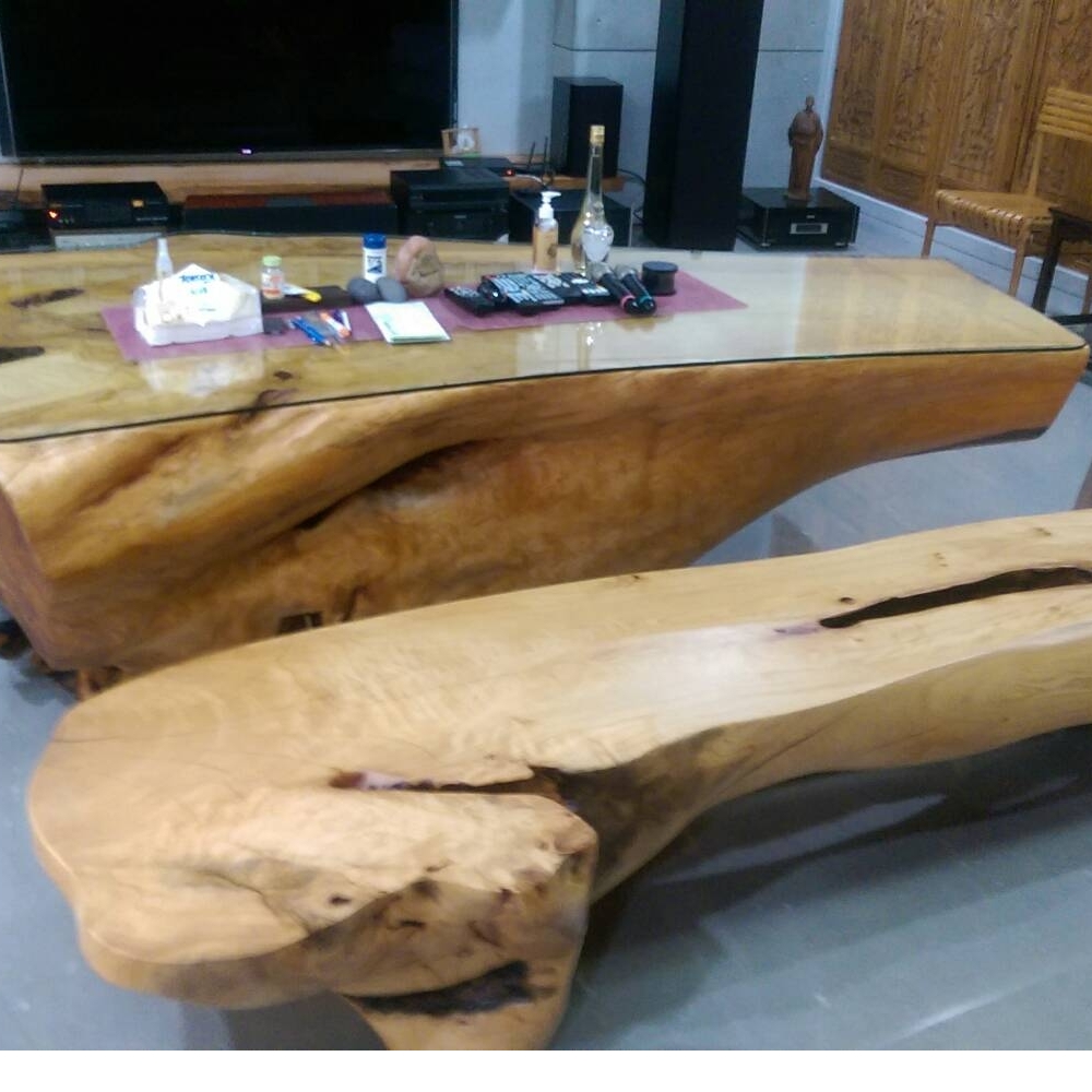 高級檜木泡茶桌椅