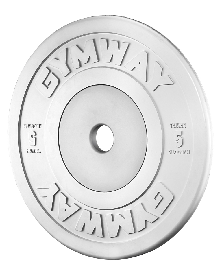 GYMWAY 比賽型奧林匹克可摔槓片（白色5kg）