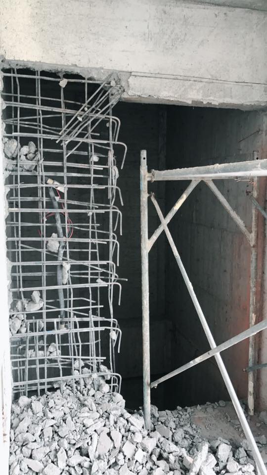 1070406彰化員林萬年路電梯門打除工程